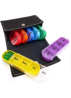 IBAMA IBAMA 4 Times a Day Pill Case Organizer with Leather Bag, Weekly Travel Medicine Reminder Box for Vitamin/Fish Oil, Large Pill Wallet with 28 Compartments  - Image 3