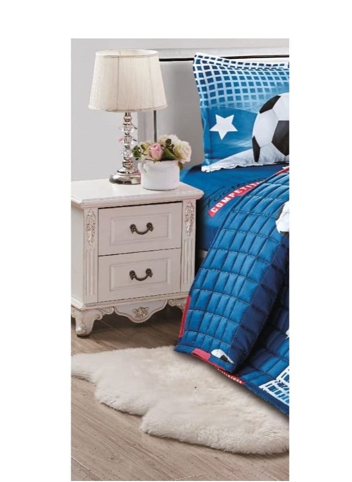 Moon - Comforter Set With Children'S Drawings, 3 Pieces, Compressed Quilt, Size 160x210 Cm - Image 1