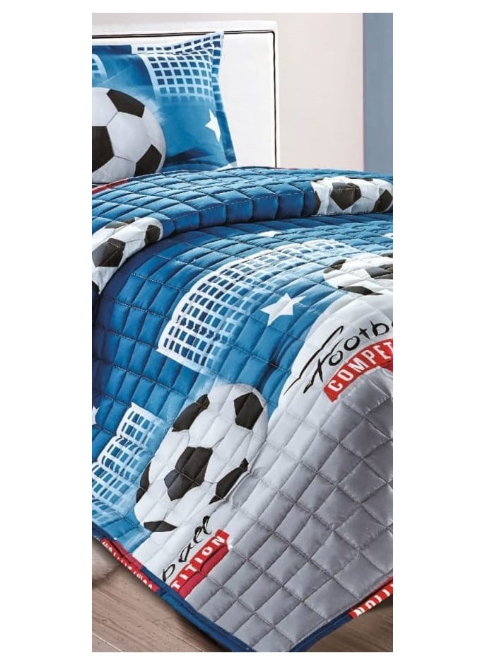 Moon - Comforter Set With Children'S Drawings, 3 Pieces, Compressed Quilt, Size 160x210 Cm - Image 1