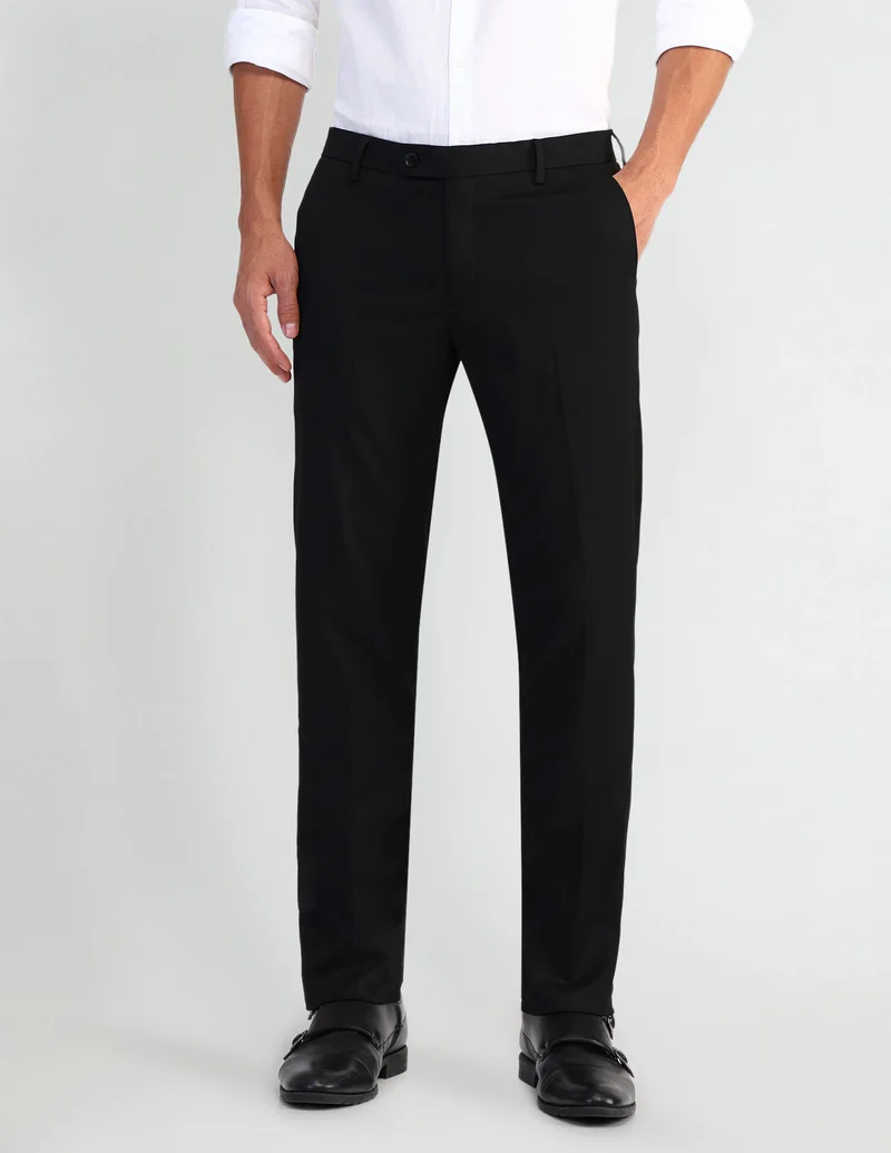 Mid Rise Tailored Fit Trousers