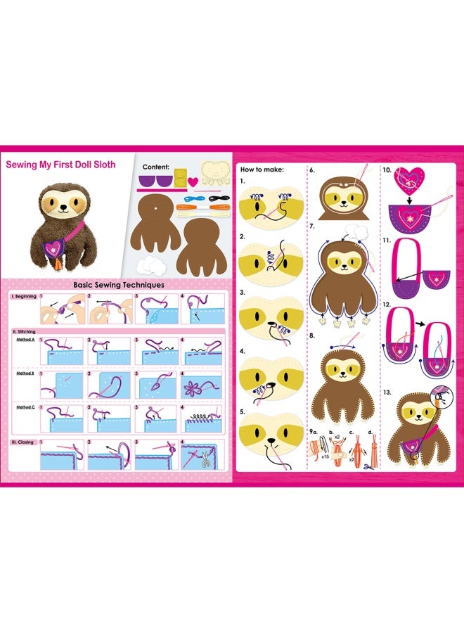 Avenir Avenir Sewing My First Doll Sloth Sewing Kit (25 cm)  - Image 3