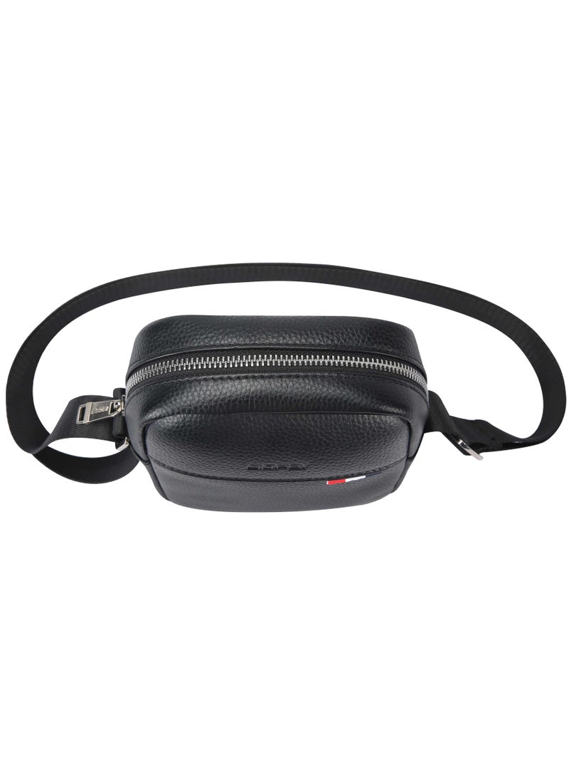 Bopai Compact Sling Crossbody Bag Versatile microfiber Unisex Travel & Everyday high-capacity Shoulder Bag with multiple compartment BO-SL591, Black - Image 3