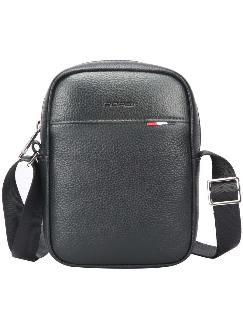 Bopai Compact Sling Crossbody Bag Versatile microfiber Unisex Travel & Everyday high-capacity Shoulder Bag with multiple compartment BO-SL591, Black - Image 2