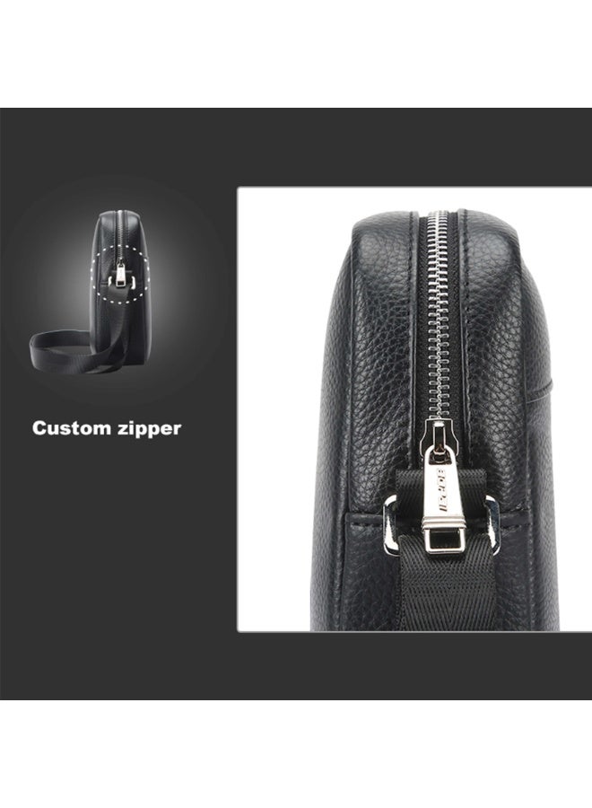 Bopai Compact Sling Crossbody Bag Versatile microfiber Unisex Travel & Everyday high-capacity Shoulder Bag with multiple compartment BO-SL591, Black - Image 4
