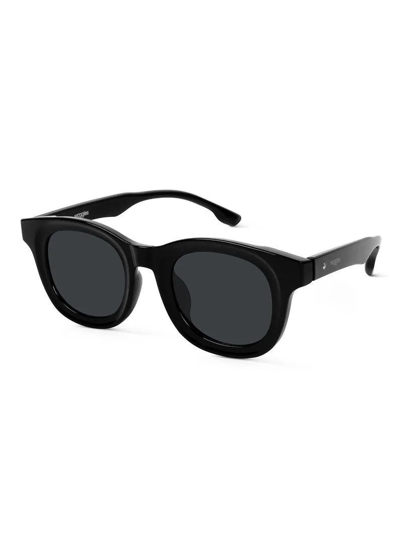 Woggles Designer Black Wayfarer Sunglasses| Men &amp; Women| 100% Uv Protection
