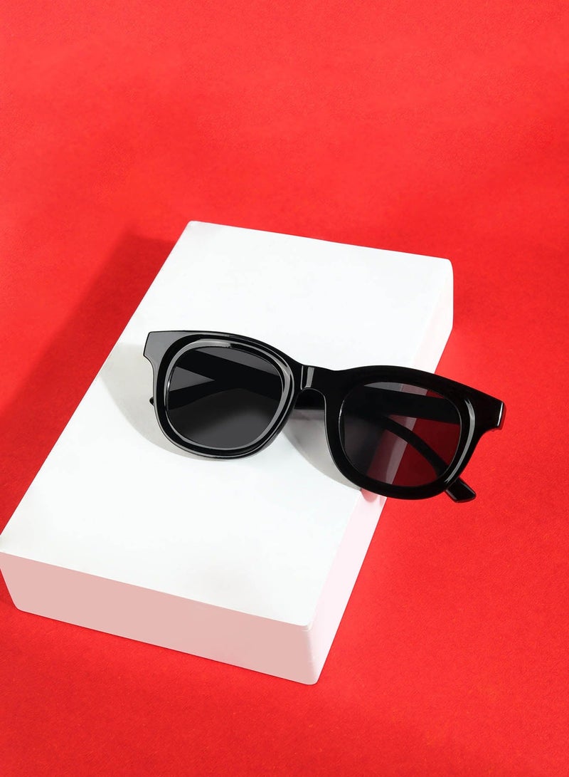 Woggles Designer Black Wayfarer Sunglasses| Men & Women| 100% Uv Protection - Image 1