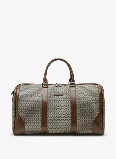 DUCHINI Men's Monogram Print Duffel Bag