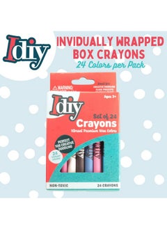 SCS Direct IDIY Individually Packaged Wrapped Boxes Wax Crayons (20 Packs, 24 colors, 480 pc total) -ASTM Safety Tested, For Kids, Teachers, Bulk Art Classrooms Classpack, Back To School Supplies, Craft Project  - Image 2
