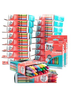 SCS Direct IDIY Individually Packaged Wrapped Boxes Wax Crayons (20 Packs, 24 colors, 480 pc total) -ASTM Safety Tested, For Kids, Teachers, Bulk Art Classrooms Classpack, Back To School Supplies, Craft Project  - Image 1