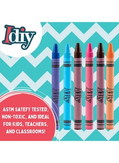 SCS Direct IDIY Individually Packaged Wrapped Boxes Wax Crayons (20 Packs, 24 colors, 480 pc total) -ASTM Safety Tested, For Kids, Teachers, Bulk Art Classrooms Classpack, Back To School Supplies, Craft Project  - Image 4