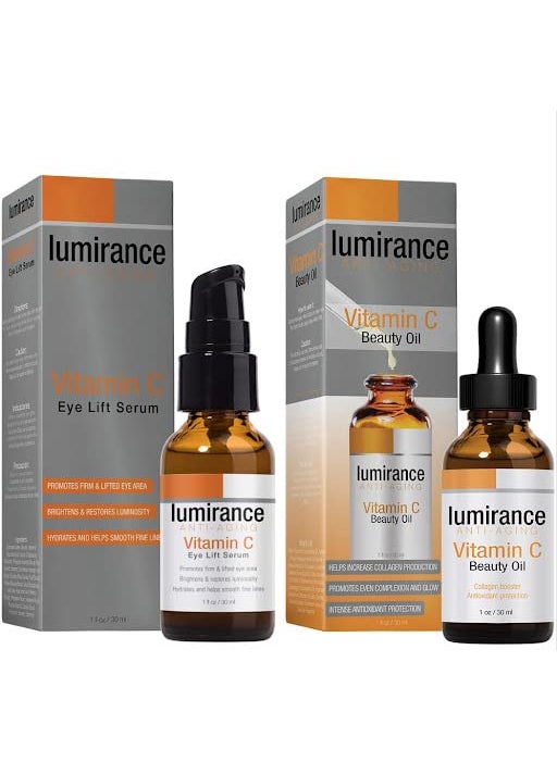 Lumirance Luminance Brightening Skin Care Set with Vitamin C Eye Lift and AntiAging Vitamin C Oil 1 oz each 
