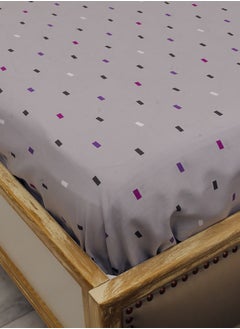 Home-Tex Design 3 Piece Hometex Design 100% Cotton King Size  Printed Flat Sheet Set ARDOISES ET AMETHYSTES - 1 Flat Sheet (240x260 cm) + 2 Pillow Covers (50x80 cm)  - Image 5