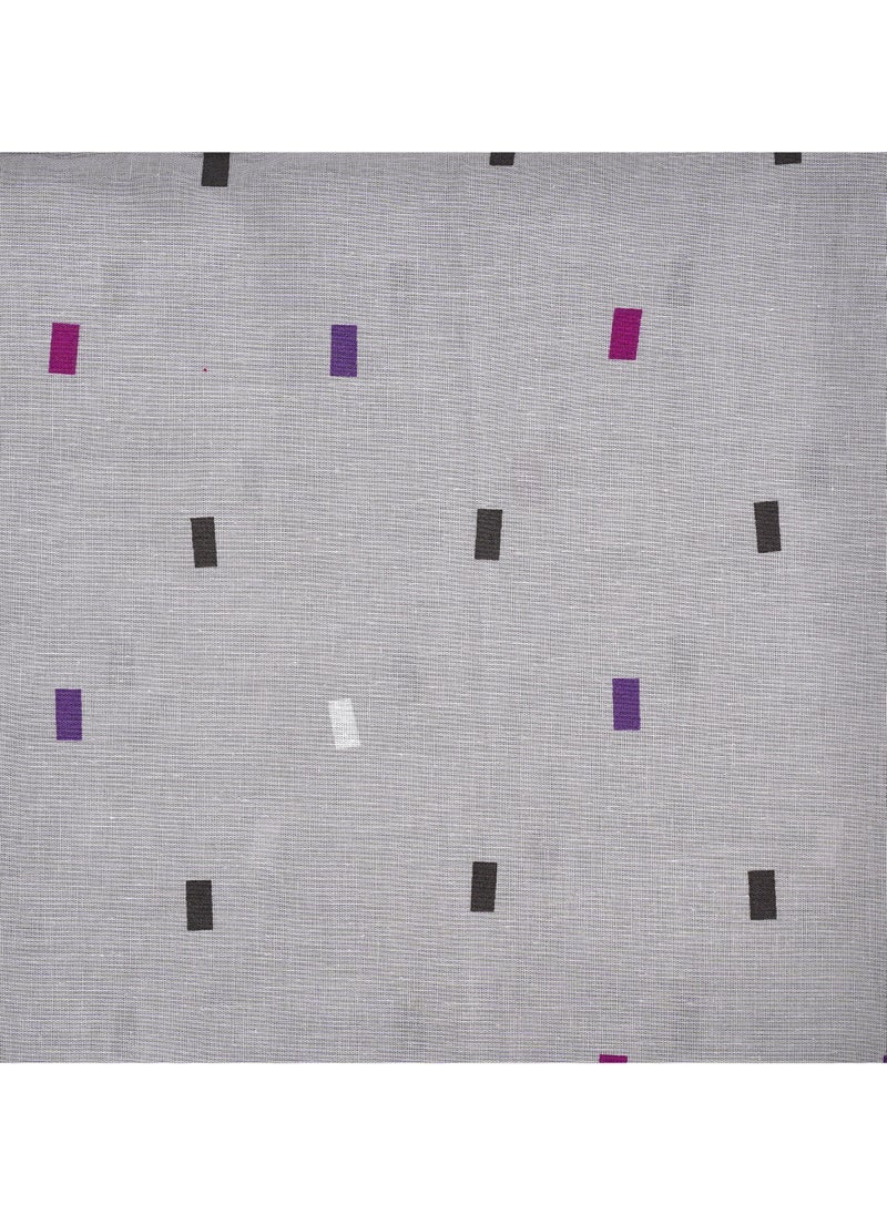 Home-Tex Design - طقم ملاءات مسطحة مطبوعة مقاس كينج من القطن 100% بتصميم Hometex مكون من 3 قطع ARDOISES ET AMETHYSTES - 1 ملاءة مسطحة (240x260 سم) + 2 غطاء وسادة (50x80 سم) - Image 1