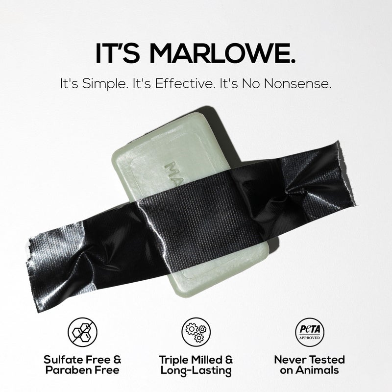 MARLOWE. No. 108 Lightly Exfoliating Soap Bar, 7oz, Polishing, Moisturizing & Cleansing Bar Soap for Men, Made with Natural Ingredients - Image 4