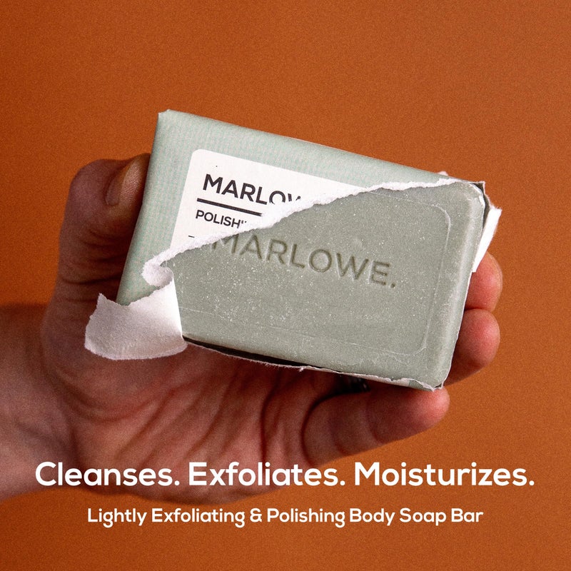 MARLOWE. No. 108 Lightly Exfoliating Soap Bar, 7oz, Polishing, Moisturizing & Cleansing Bar Soap for Men, Made with Natural Ingredients - Image 2