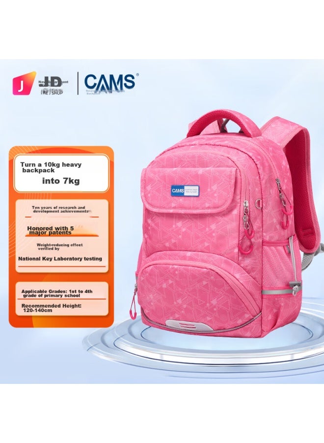 Cams Suspended Weight-reducing Backpack For Grades 1-4, Large Capacity, Ultra-light, Spine-protecting Schoolbag S08202s - Image 1