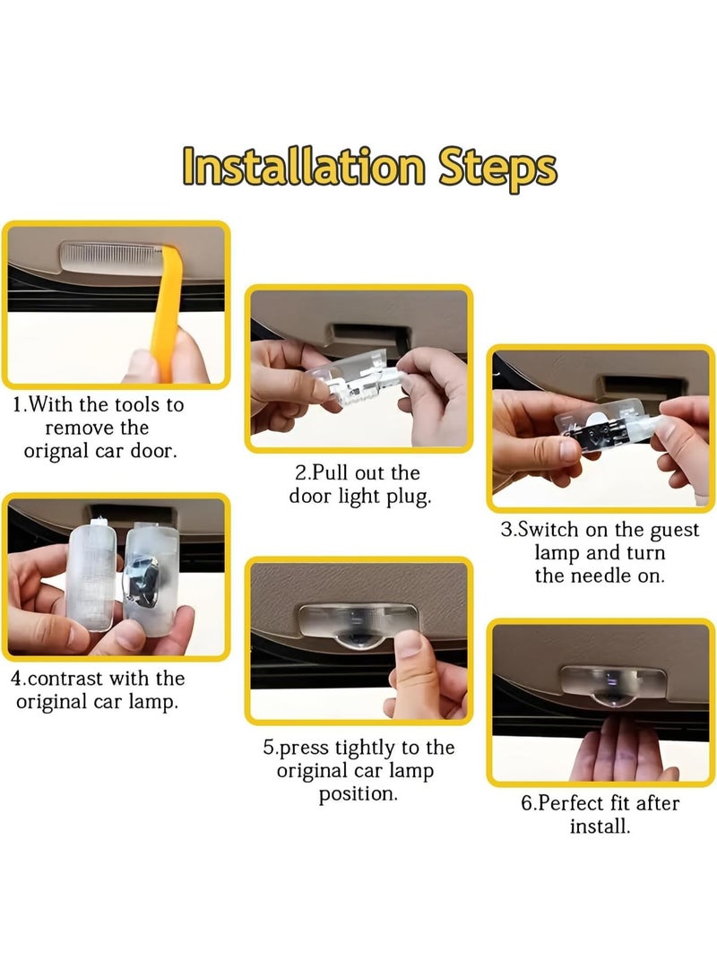 فيريكس جهاز عرض شعار أضواء باب السيارة لمصابيح الترحيب LED لسيارات لكزس، متوافق مع موديلات LS، ES، IS، LX، RX، GS، GX، RC، F | ضوء ظل الشبح | عدسة زجاجية كوارتز عالية الدقة، توصيل وتشغيل - Image 4