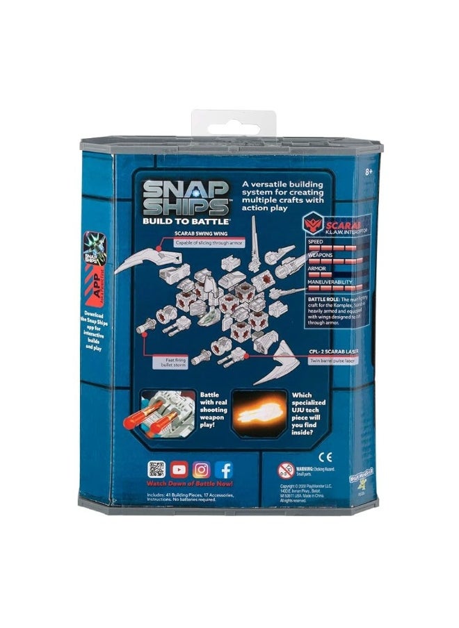 SNAP SHIPS Scarab K.L.A.W. Interceptor - Construction Toy for Custom Building and Battle Play - Ages 8+  - Image 3