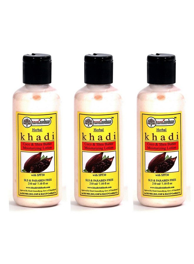 Khadi Rishikesh Herbal Coco & Shea Butter Moisturizing Lotion Combo Set Pack Of 3 x 210 ml (630 ml) - Image 1