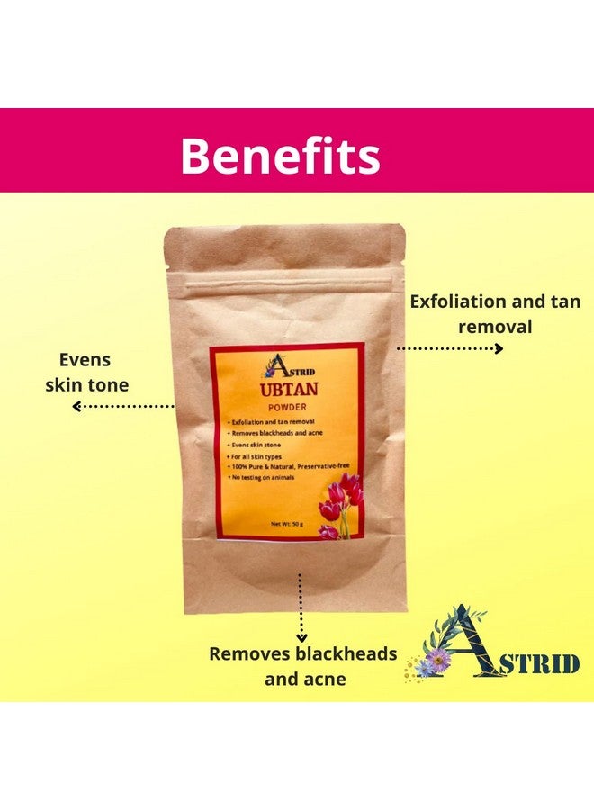 Aster Ubtan Powder (50 g) - Face Pack Powder for Acne, Dull Skin & Dark Spots, Makes Skin Soft & Supple - 100% Pure & Natural - Image 3