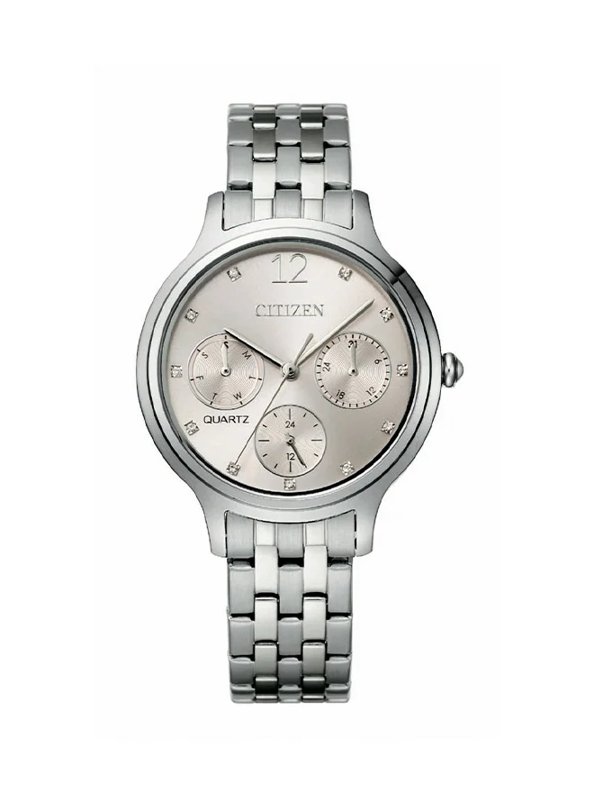 CITIZEN Women's Stainless Steel Strap Quartz Day & Date Watch ED8180-52X - 33 mm