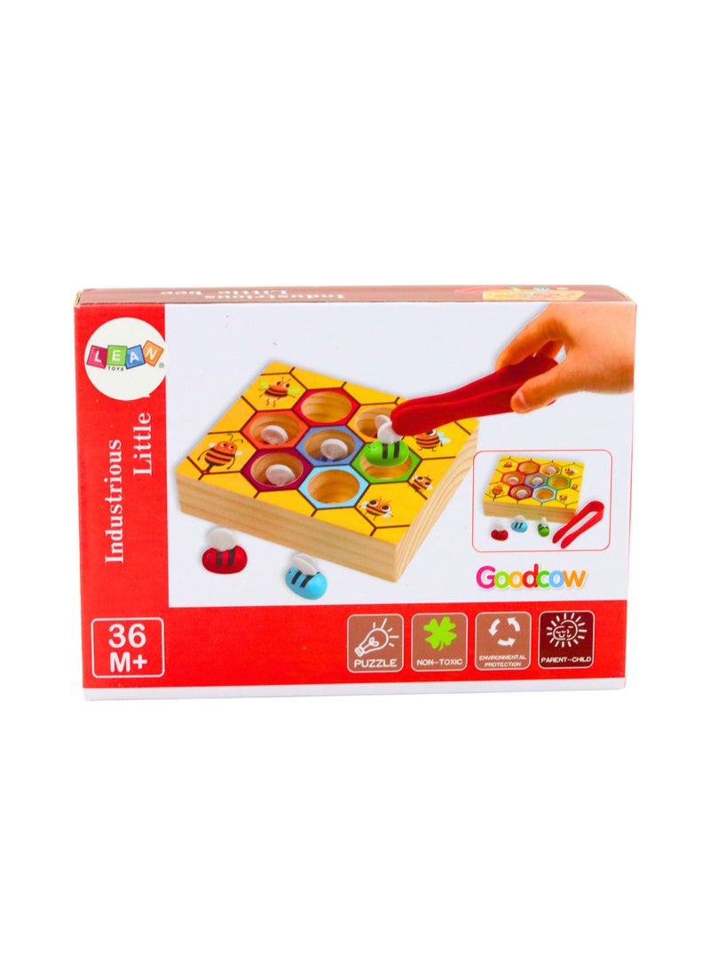 توب لعبة خشبية للأطفال لوحة خلية النحل، مناسبة للأطفال من عمر ٣٦ شهر - Image 4