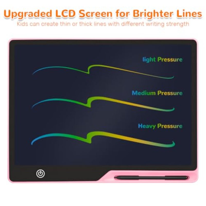 كمبيوتر لوحي للكتابة LCD مقاس 16 بوصة، شاشة ملونة قابلة لإعادة الشحن، لوحة رسم إلكترونية مع قلم، لوحة كتابة رقمية محمولة قابلة للمسح، هدية للأولاد والبنات - Image 4