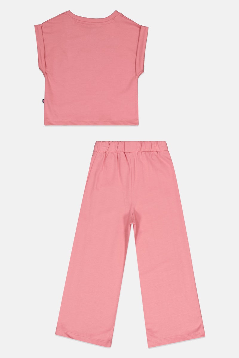 Limited Too Toddlers Girl 2 Pieces Floral Print Top And Pants Set, Pink - Image 2