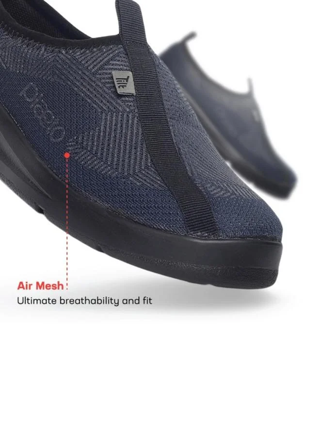 PLAETO EZPlay Womens Blue Textile Slip-On Sneakers
