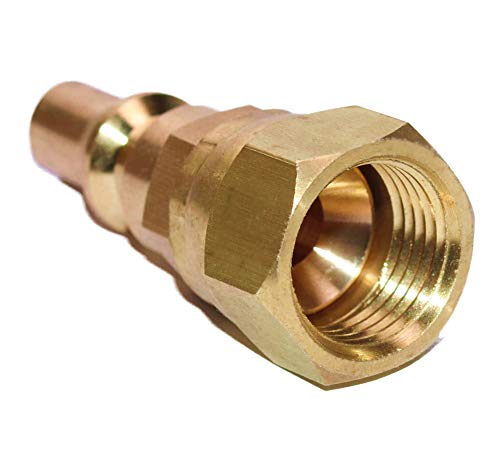 DOZYANT 1/4'' RV Propane Quick Connect Fittings for Connecting Low Pressure Gas Appliance Heater Grill Fire Pit and RV Quick Connect, 1/4" quick key connect plug x 3/8" Female Flare - Image 2