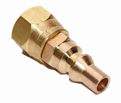 DOZYANT 1/4'' RV Propane Quick Connect Fittings for Connecting Low Pressure Gas Appliance Heater Grill Fire Pit and RV Quick Connect, 1/4" quick key connect plug x 3/8" Female Flare - Image 3