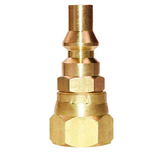 DOZYANT 1/4'' RV Propane Quick Connect Fittings for Connecting Low Pressure Gas Appliance Heater Grill Fire Pit and RV Quick Connect, 1/4" quick key connect plug x 3/8" Female Flare - Image 4