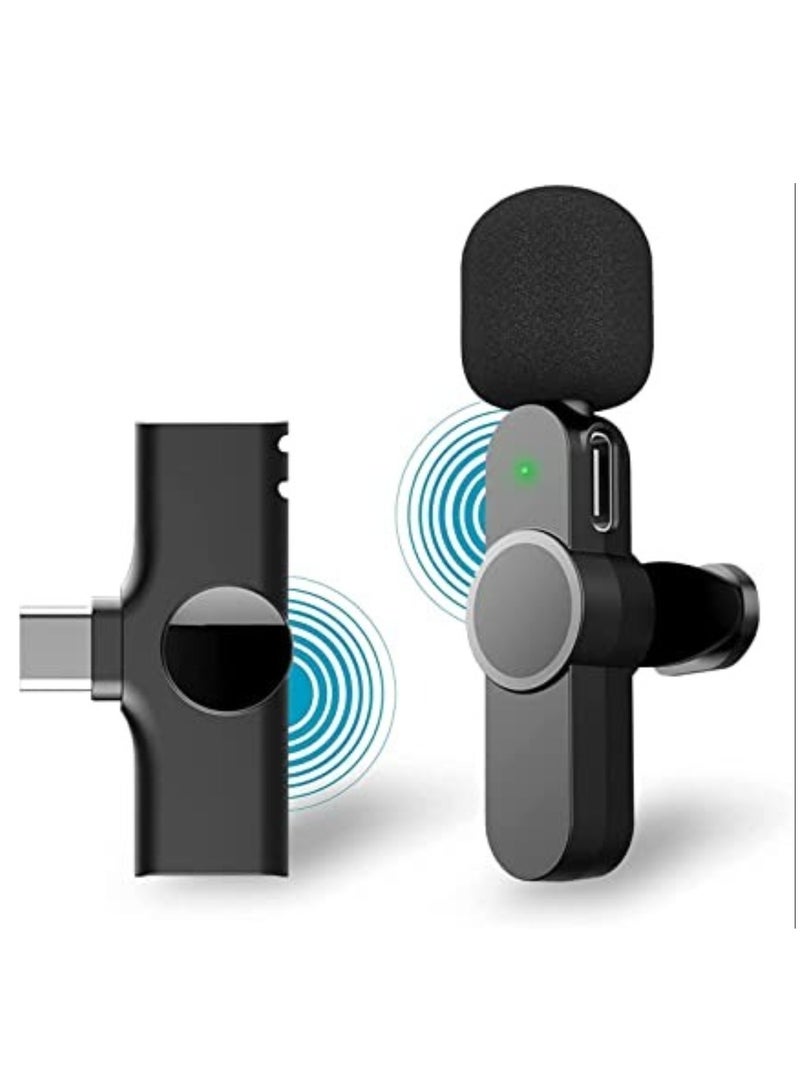 2 in 1 iphone or type-c Wireless Lavalier Microphone For IPhone, Plug Play, Portable Audio Video Recording Mic for Youtube, Live Stream, Vlog, Interview, Laptops PC  - Image 1