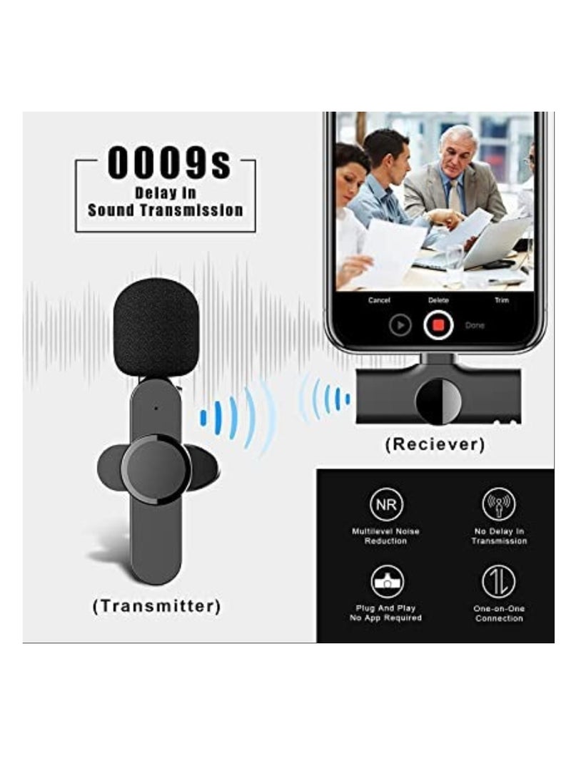 2 in 1 iphone or type-c Wireless Lavalier Microphone For IPhone, Plug Play, Portable Audio Video Recording Mic for Youtube, Live Stream, Vlog, Interview, Laptops PC  - Image 4