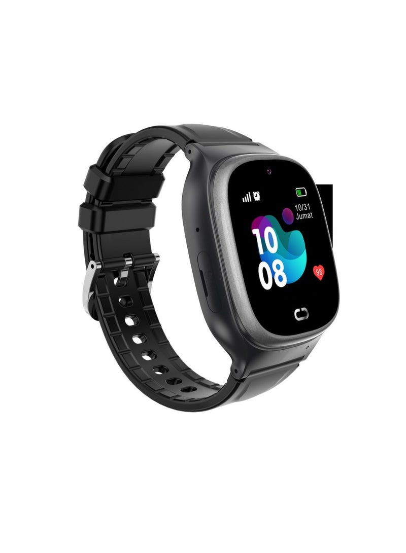 SKT Shiketro TD45 Kids Smartwatch with GPS, Wi-Fi, Video Calls, SOS, IP67 Waterproof, Camera, Tracker, Location Phone (black) - Image 1