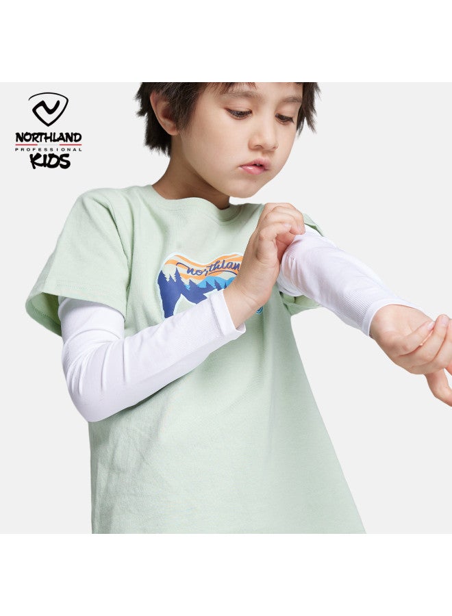 NorthLand Kids Arm Sleeves - Large Size Cooling Bamboo Fiber Uv Protection Sunscreen Sleeves For Outdoor Cycling & Sports - Image 3