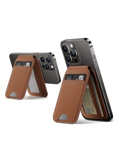 ESR ESR for Magsafe Wallet, Compatible with MagSafe Wallet, for iPhone Wallet with Adjustable Stand, for iPhone 16/15/14/13/12 Series, Not for iPhone 13/12 mini, 3 Card Holder, Vegan Leather, Brown  - Image 1