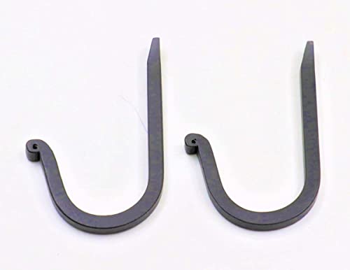 THDC Single Prong Wrought Iron Hooks, Vintage Hand Forged Iron Curved Metal Fastener Decorative Colonial Wall Décor, Heavy Duty Wall Hooks, Hangers for Keys, Coats, Robe, Bags, Home, Kitchen (2) - Image 2