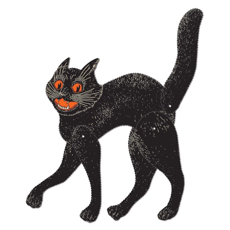 Beistle Jointed Scratch Cat Black