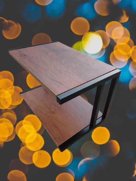 Priti Wood Printer Stand, Multipurpose Storage Shelf for Home, Office, Printer Desk, 2 Tier (Brown) - Image 4