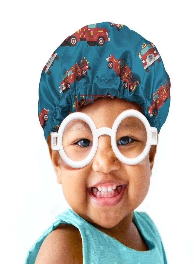 Babrukda Cars Print Kids Satin Sleep Cap, Elastic Adjustable Band Hat Night Sleeping Head Cover for Hair Protecte Satin Bonnet Beanie Hat for Girls Boys Toddler Baby - Image 1