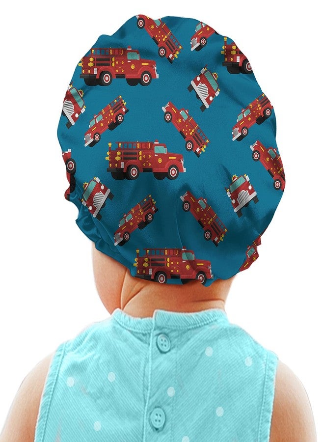 Babrukda Cars Print Kids Satin Sleep Cap, Elastic Adjustable Band Hat Night Sleeping Head Cover for Hair Protecte Satin Bonnet Beanie Hat for Girls Boys Toddler Baby - Image 2