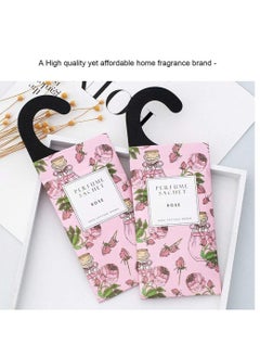 KASTWAVE Rose Hanging Sachet Closet Deodorizer 1 Pack 12 Pcs Scent Sachet Drawer Freshener Closet Air Freshener Scented Deodorizer Freshener for Home Car Long Lasting Scented Sachets Smell Goods  - Image 4