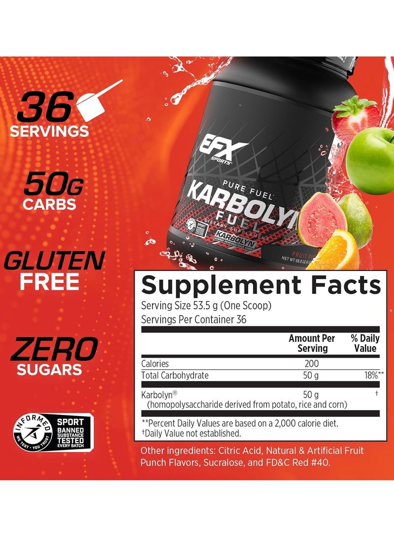 إي إف إكس سبورتس مكمل الكربوهيدرات كاربولِن - عصير الفواكه - (4 باوند) - Image 2