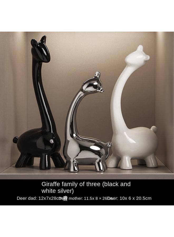 الأزرق جي دبليو زخارف الحيوانات البسيطة من الخزف Bei Hanmei غرفة المعيشة خزانة التلفزيون ، خزانة النبيذ ، زخارف المنزل المختارة بدقة - Image 1