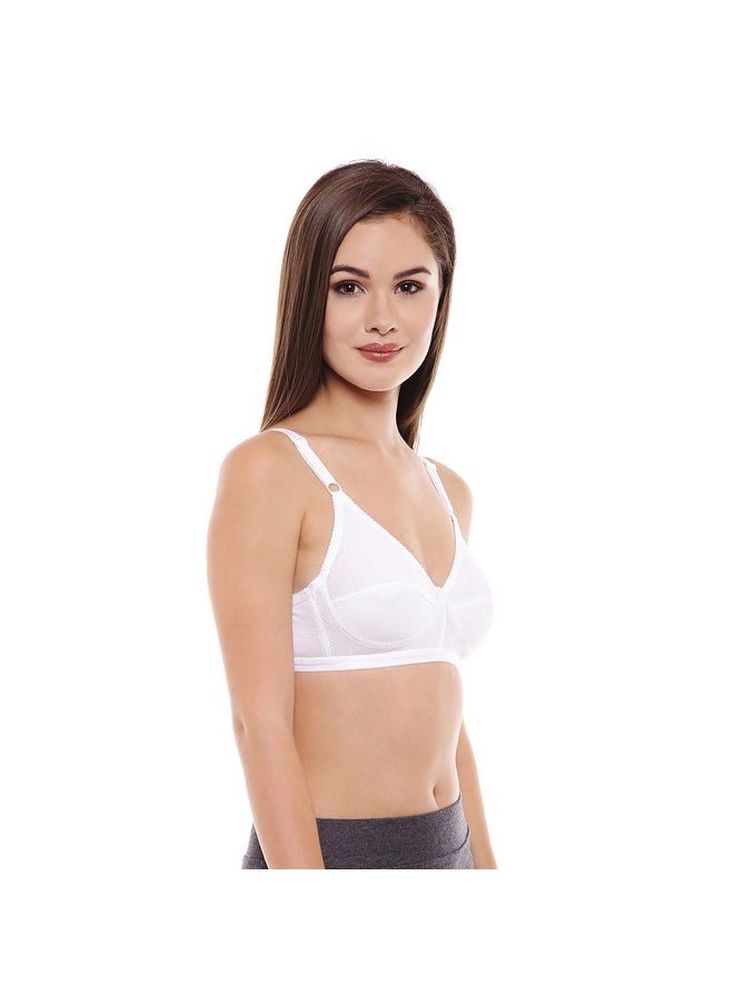 بودي كير حمالة صدر نسائية عادية من القطن غير مبطنة وغير مزودة بأسلاك من BODYCARE (E1517BSW(BCD)-36D_أسود وأبيض_36)  - Image 3
