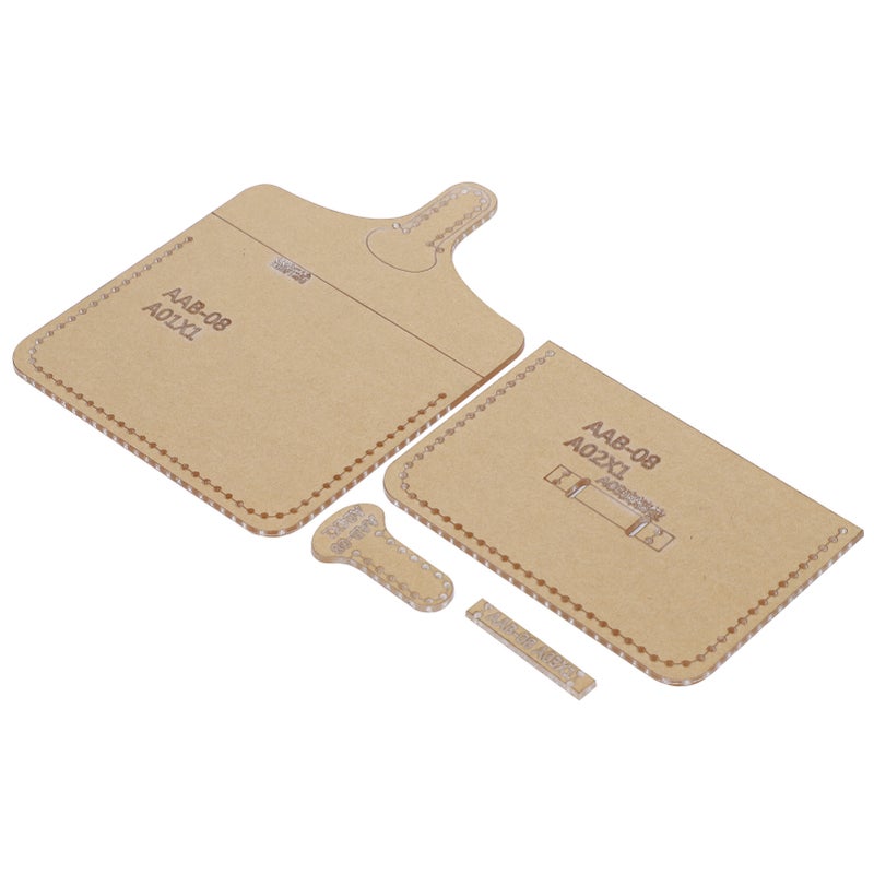 4Pcs Acrylic Template Card Bag Coin Purse DIY Leather Pattern Wallet Mold Craft Tools - Image 3