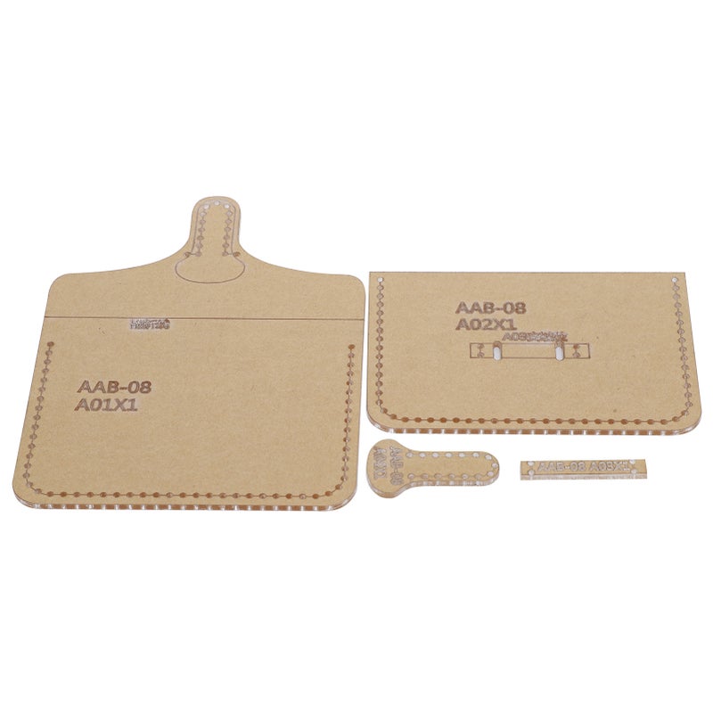 4Pcs Acrylic Template Card Bag Coin Purse DIY Leather Pattern Wallet Mold Craft Tools - Image 2