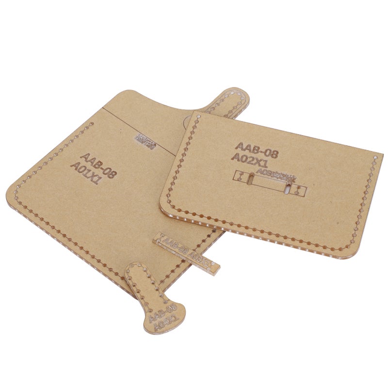 4Pcs Acrylic Template Card Bag Coin Purse DIY Leather Pattern Wallet Mold Craft Tools - Image 5