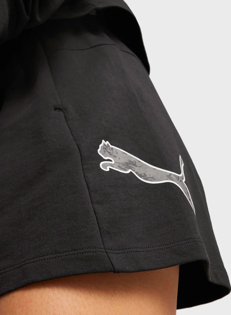 PUMA Power Color Block Summer High Waist Shorts